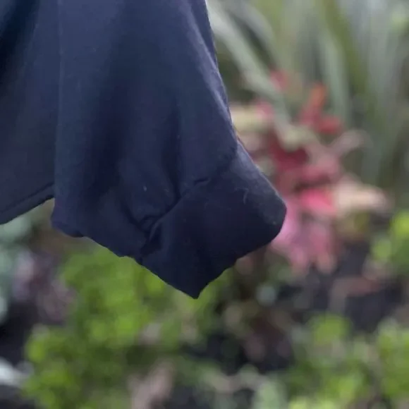 Black short sleeve elastic waist jogger bottom one piece pull-on jumpsuit - Picture 3 of 10